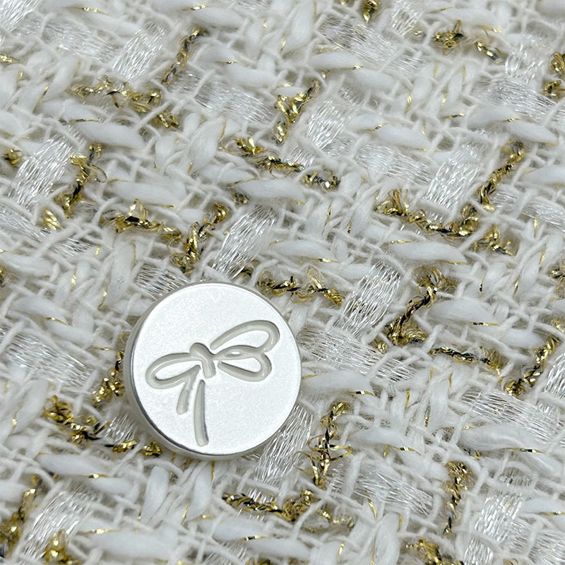 15/18/20mm Festett Masni Minta Fém Lapos Gombok Készlettel 12db