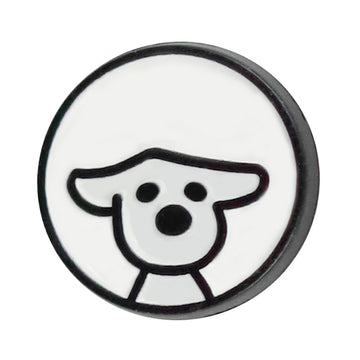 12mm Round Adorable Puppy Pattern Metal Buttons for Shirts and Knitwear 20pcs