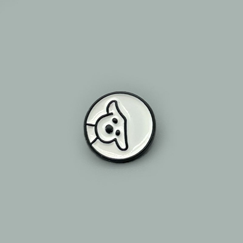12mm Round Adorable Puppy Pattern Metal Buttons for Shirts and Knitwear 20pcs