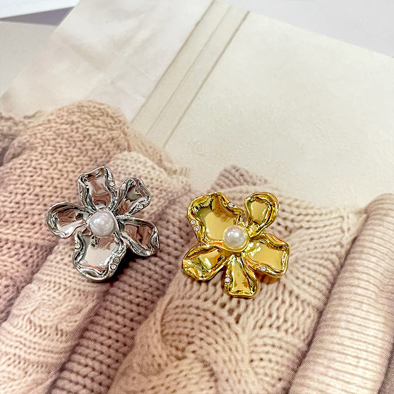 Boutons de couture en métal incrustés de perles et de diamants de style chinois 24/34mm, 12 pièces