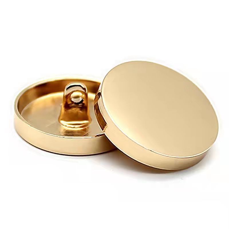 9-30mm Kerek Tükörfényes Fém Lapos Varrott Gombok Kézzel