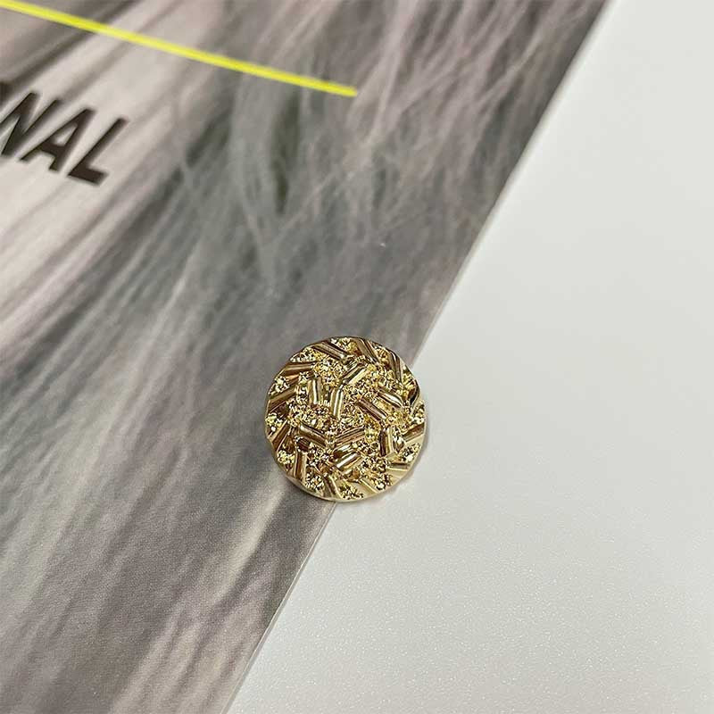11.5-25mm Vintage Kerek Dombornyomott Arany Fém Gombok Kézi 50db