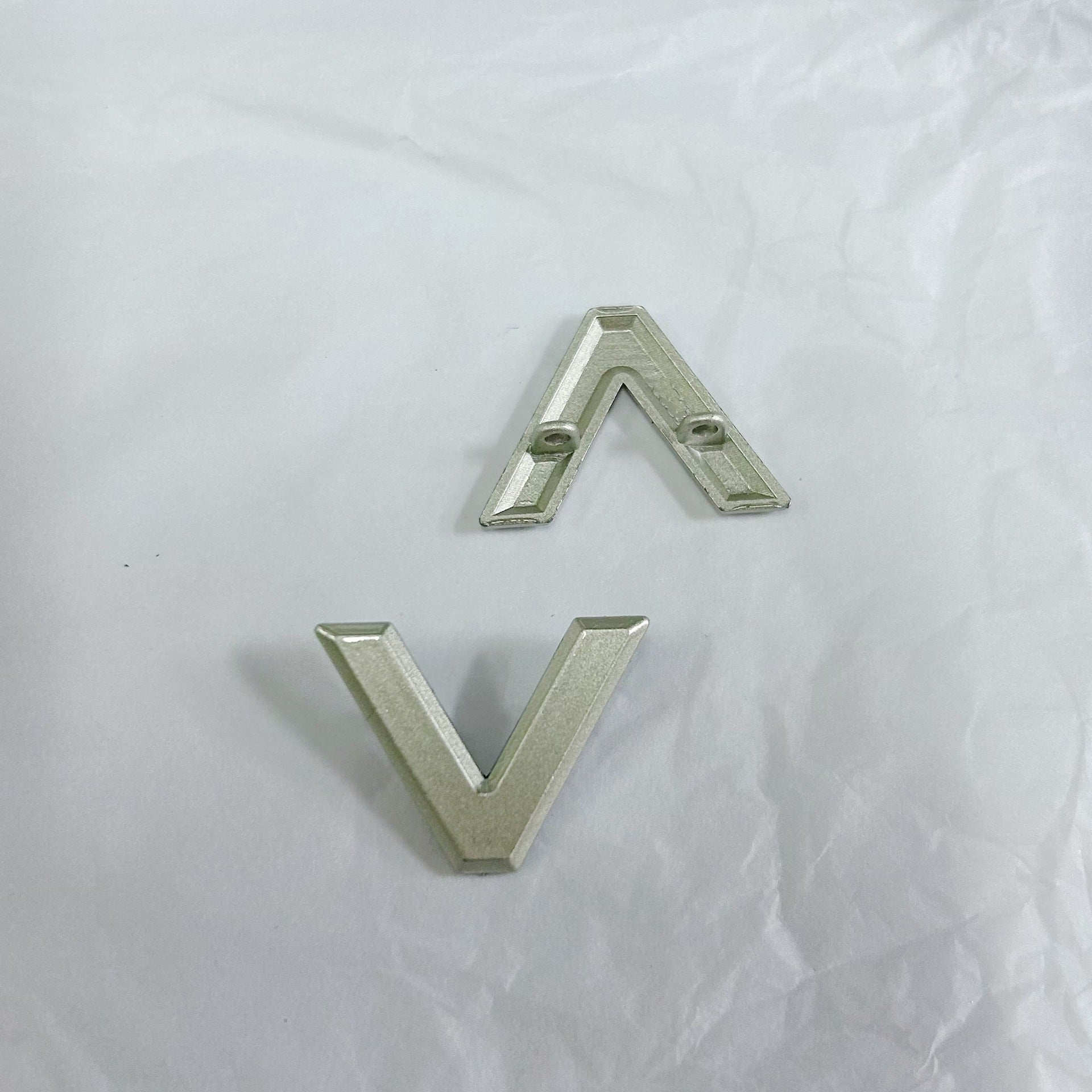 Boutons métalliques en V à deux branches de 29 mm en or, argent et noir pour sacs en cuir et chaussures, 100 pièces