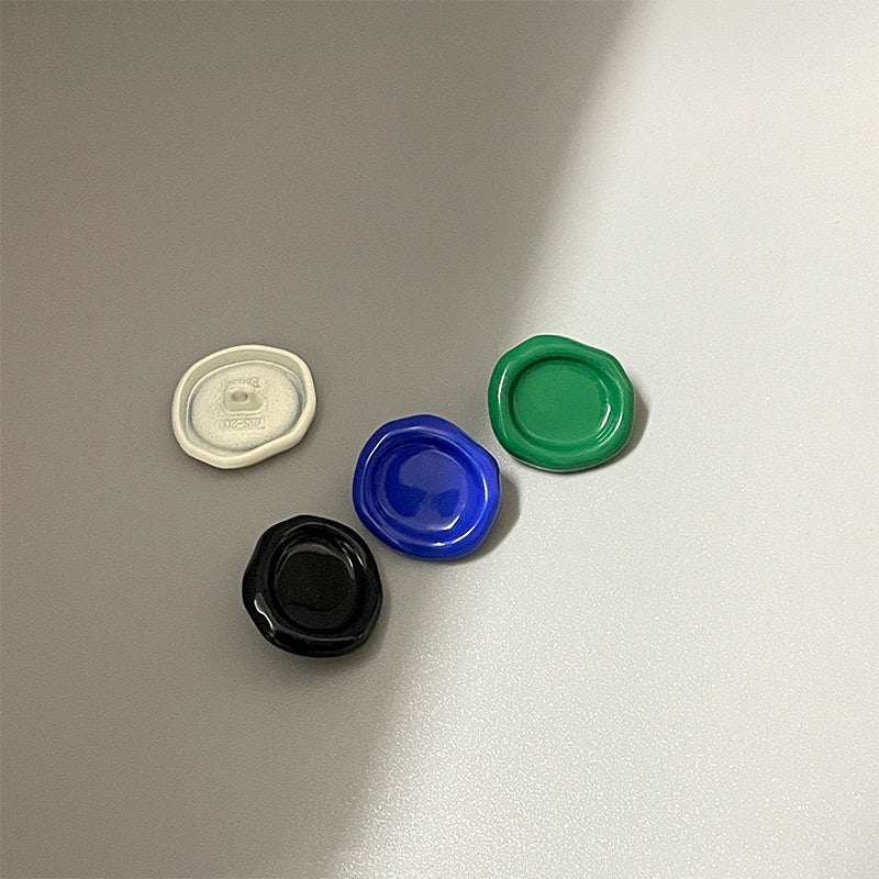 20mm Ovális Homorú Színes Fém Gombok Zakókhoz 20db