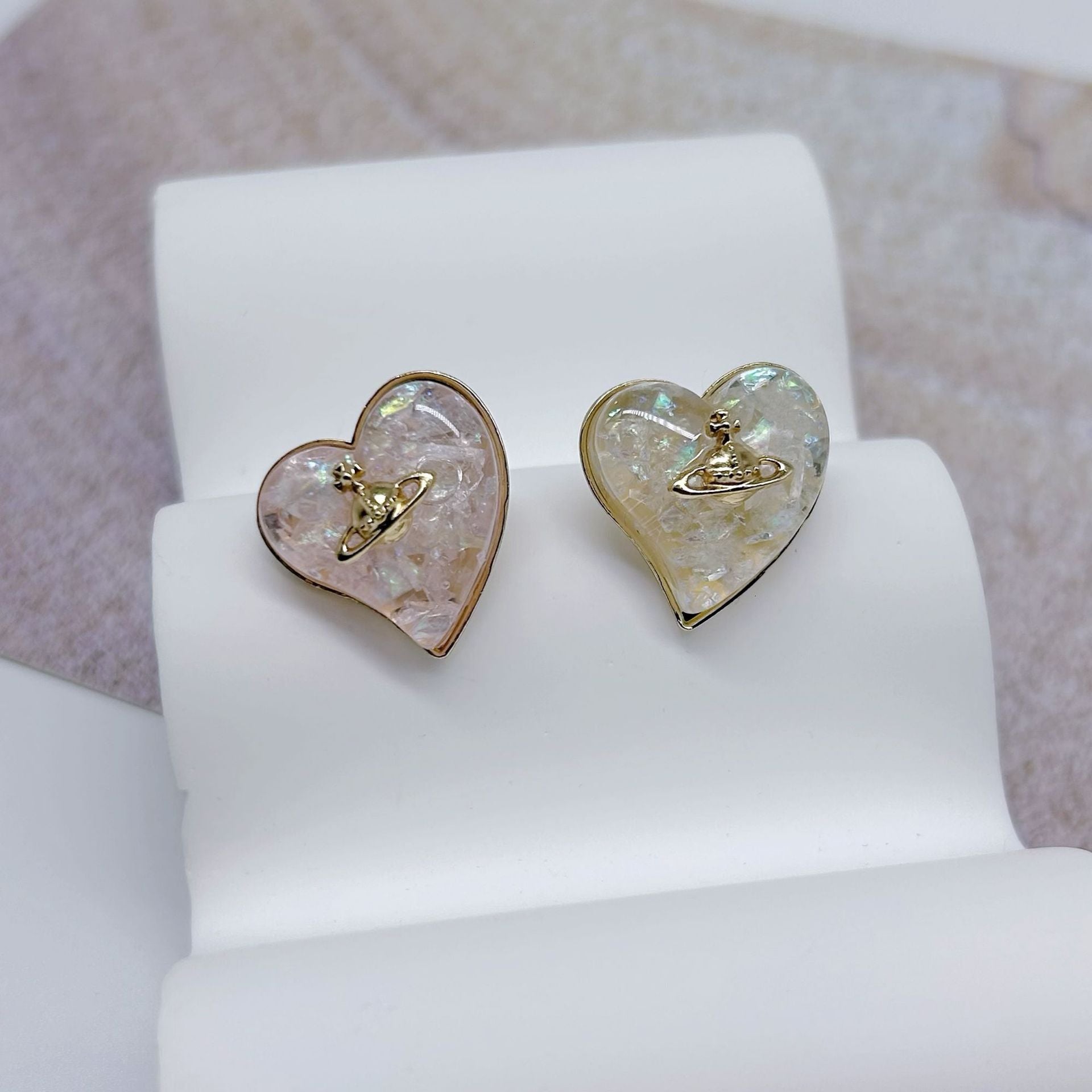 21mm Heart-Shaped Metal and Resin Combination Buttons for Sweaters Knitwear 50pcs