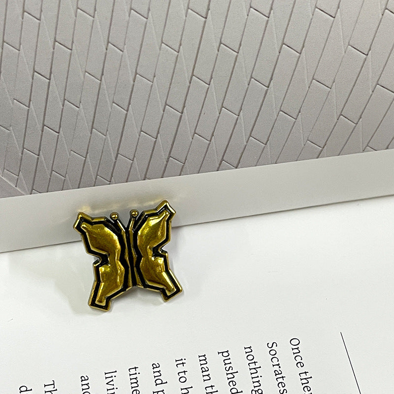 23mm Gold Silber Schmetterling Metall Nähknöpfe für Pullover Oberbekleidung 50 Stück