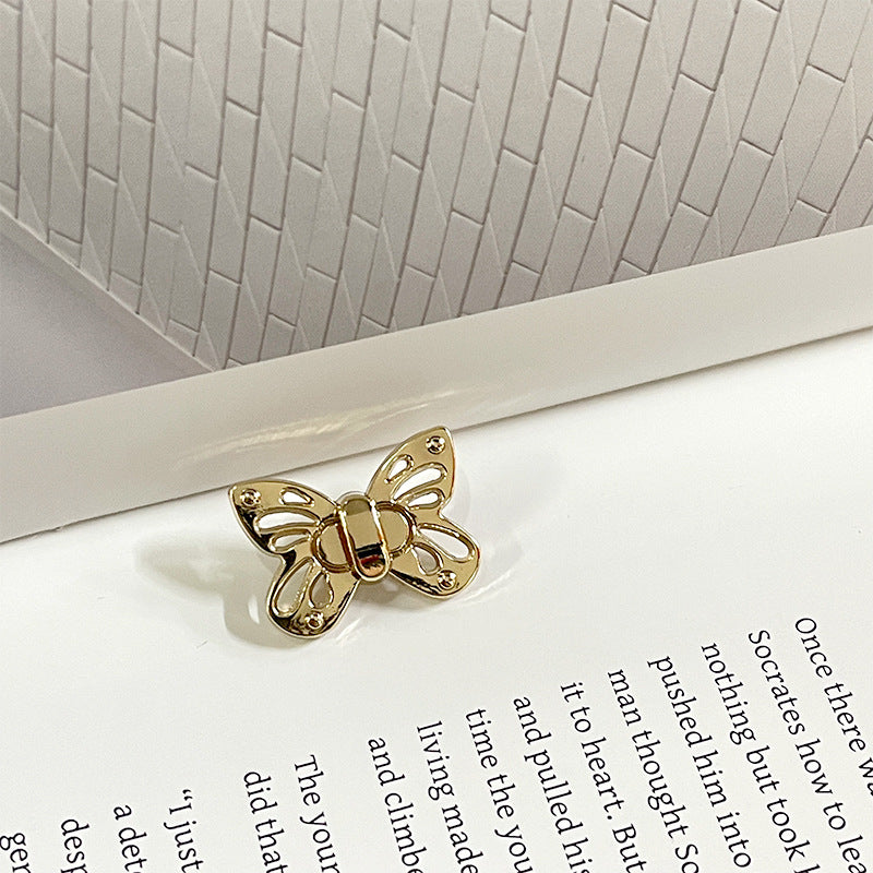 23mm Gold Silver Butterfly Metal Sewing Buttons for Sweaters Outerwear 50pcs