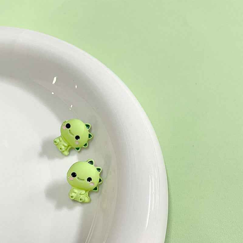 13x15mm Colorful Cartoon Dinosaur Metal Buttons with Shanks for Children's Clothing 12pcs - Lots of Buttons