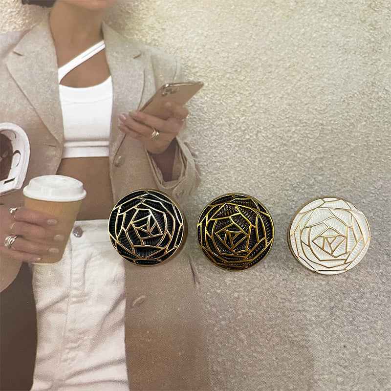 18/20/23mm Flower Core Woven Floral Metal Buttons for Women's Sweaters 50pcs - Lots of Buttons