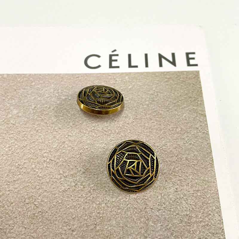 18/20/23mm Flower Core Woven Floral Metal Buttons for Women's Sweaters 50pcs - Lots of Buttons