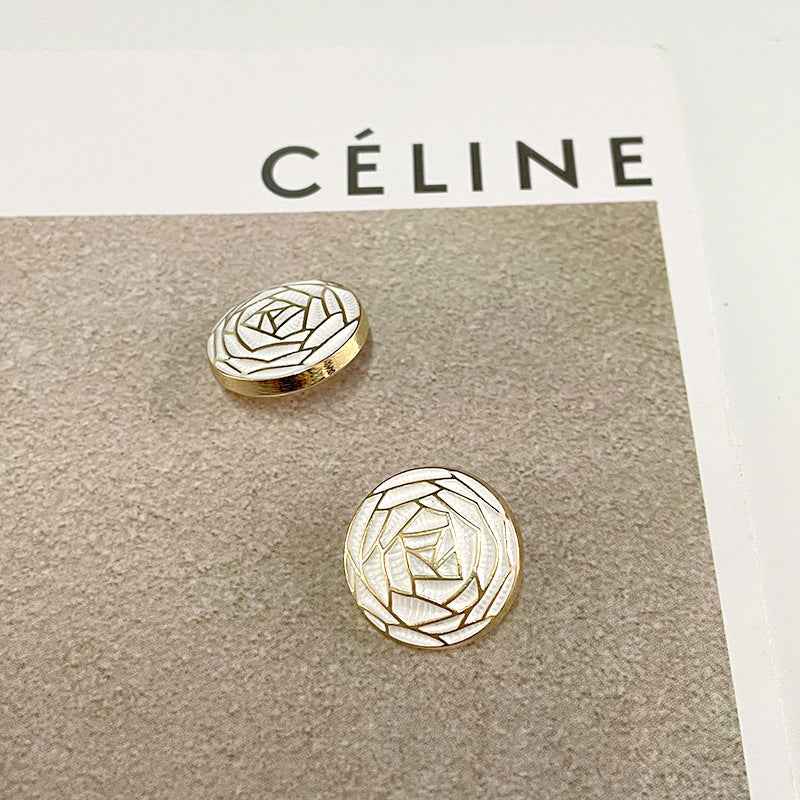18/20/23mm Flower Core Woven Floral Metal Buttons for Women's Sweaters 50pcs - Lots of Buttons
