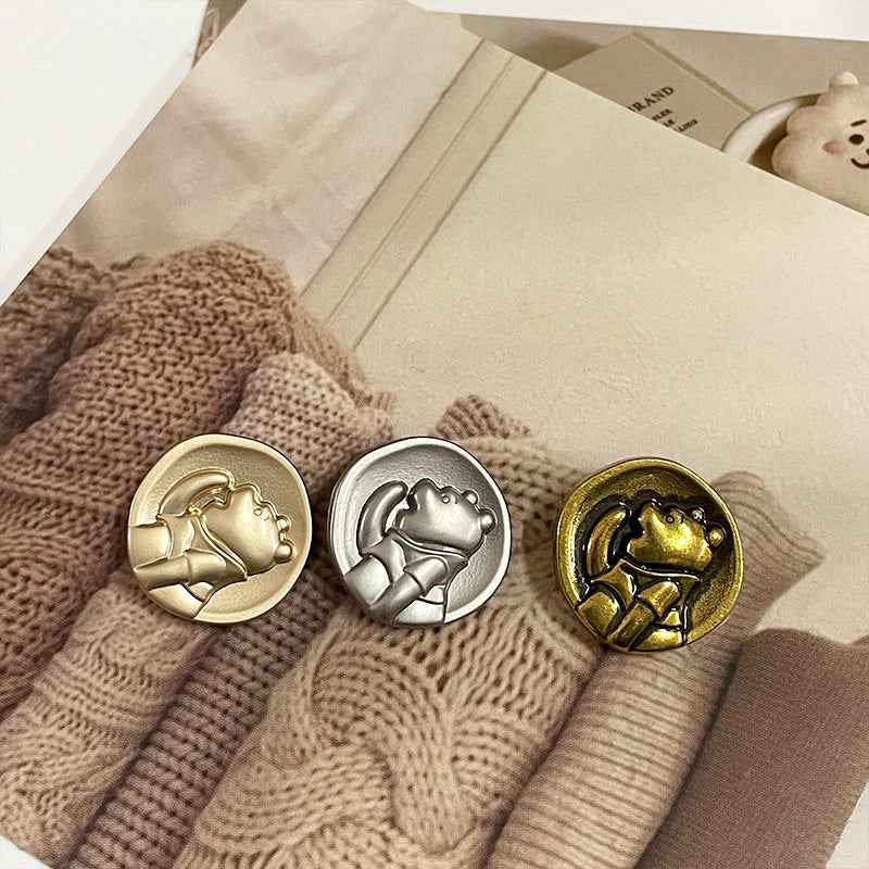 18/23mm Teddy Bear Metal Buttons for Children's Clothing 50pcs - Lots of Buttons