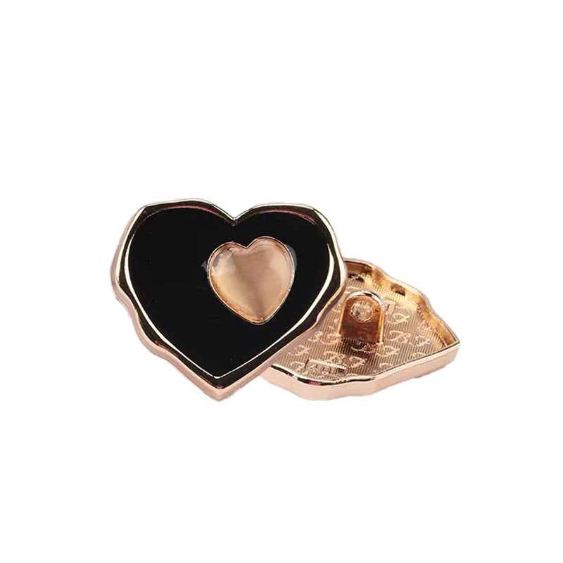 18/23/25mm Metal Heart-shaped Sewing Buttons Colorful Cat's Eye Stone 50 Pack - Lots of Buttons