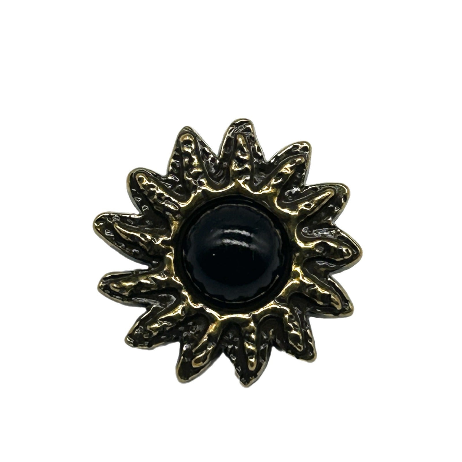 18/20/23mm Vintage Sunflower-Shaped Pearl Metal Buttons 48 Pack
