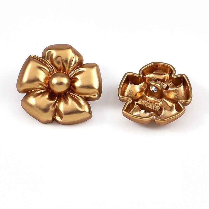 24L/28L/32L/36L Flower Floral Metal Shank Buttons 20pcs