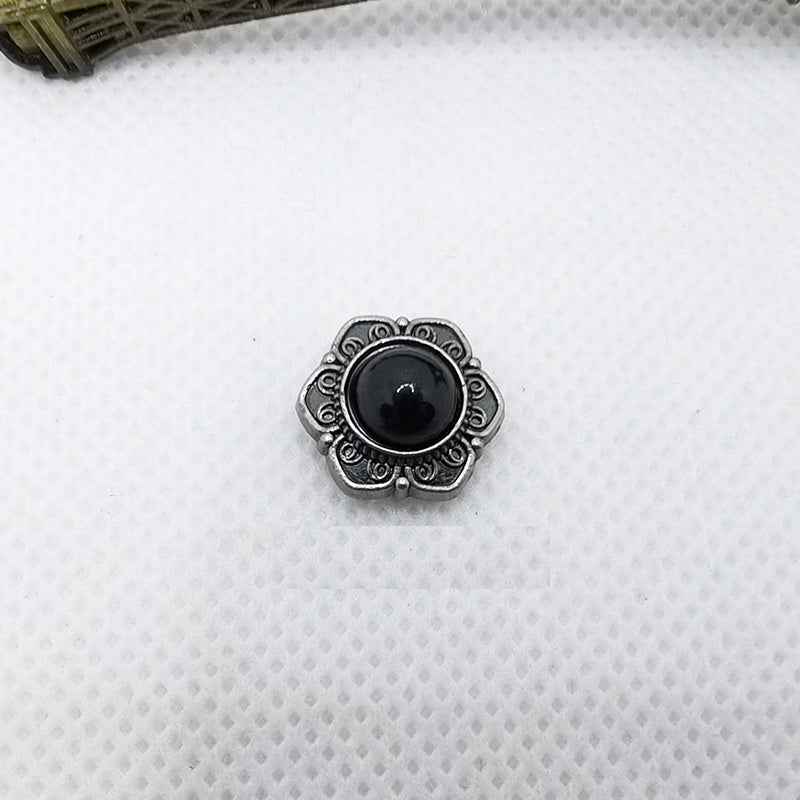 14MM Vintage Silver Turquoise Rivets Antique Metal Studs 40 Pack