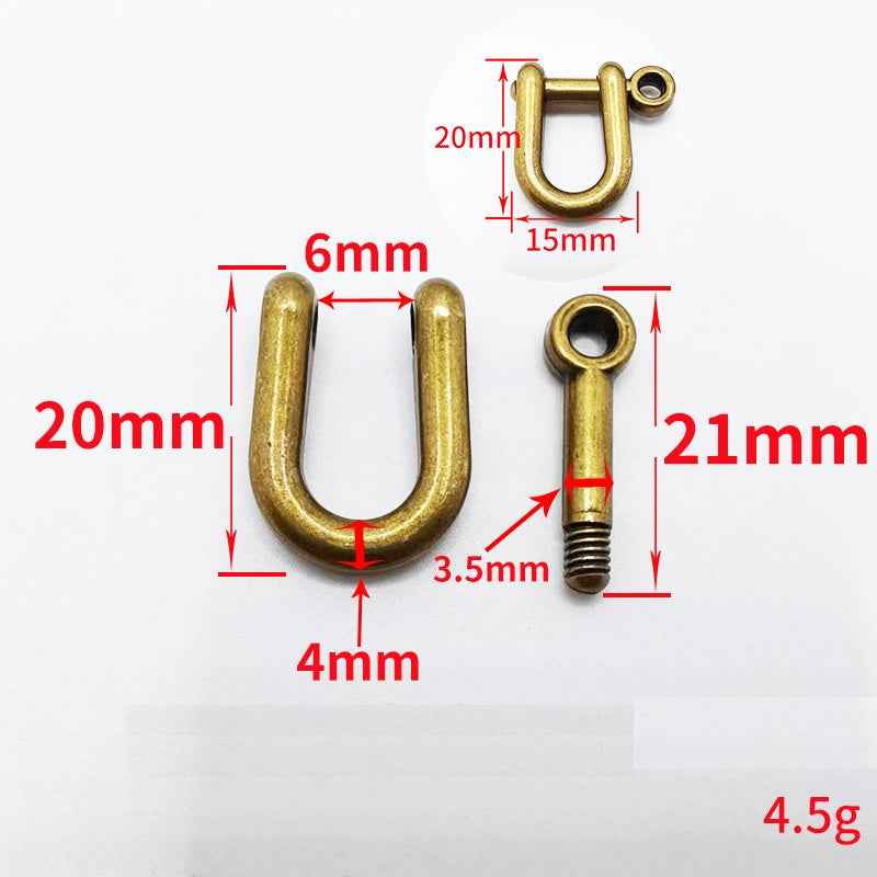6MM Mini Vintage D-Ring Buckles Detachable Horsebit Clasps 40 Pack