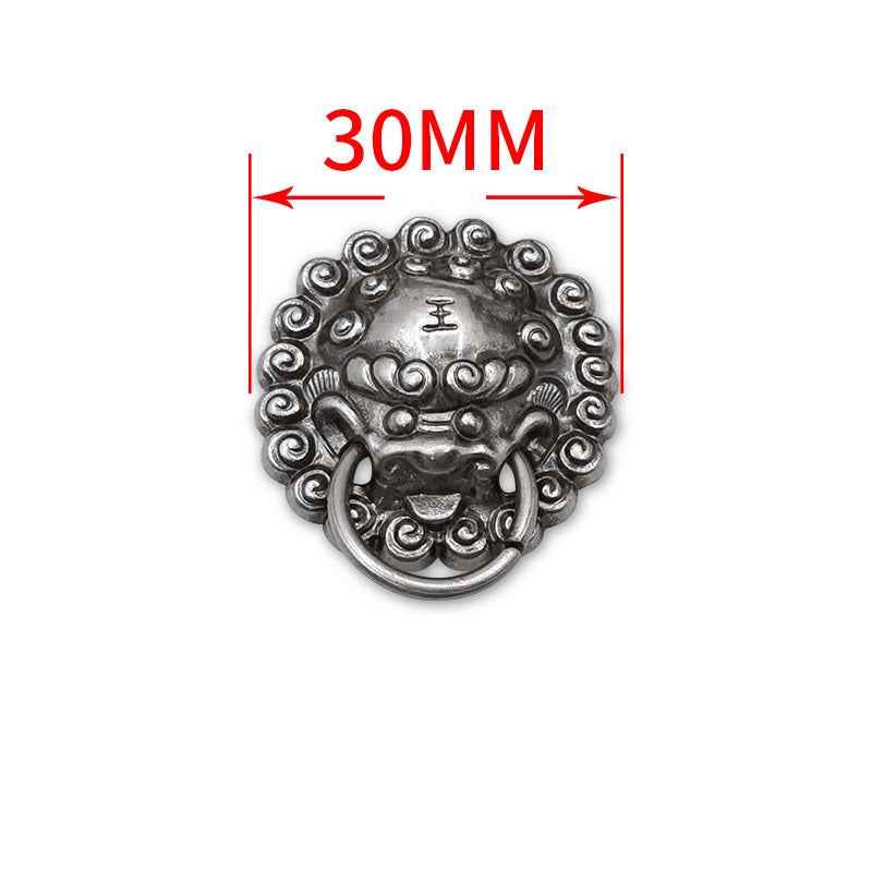 30MM Vintage Dragon King Screw Studs Antique Silver Bronze Rivet 10pcs