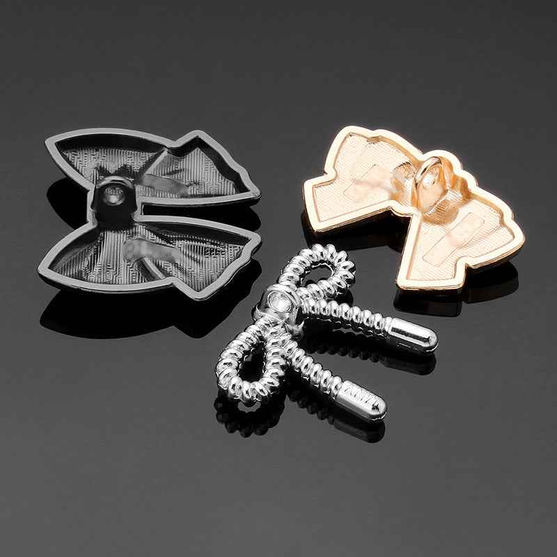 18pcs  Bow Tie Elegant Metal Buttons for Women's Blouses Cardigans