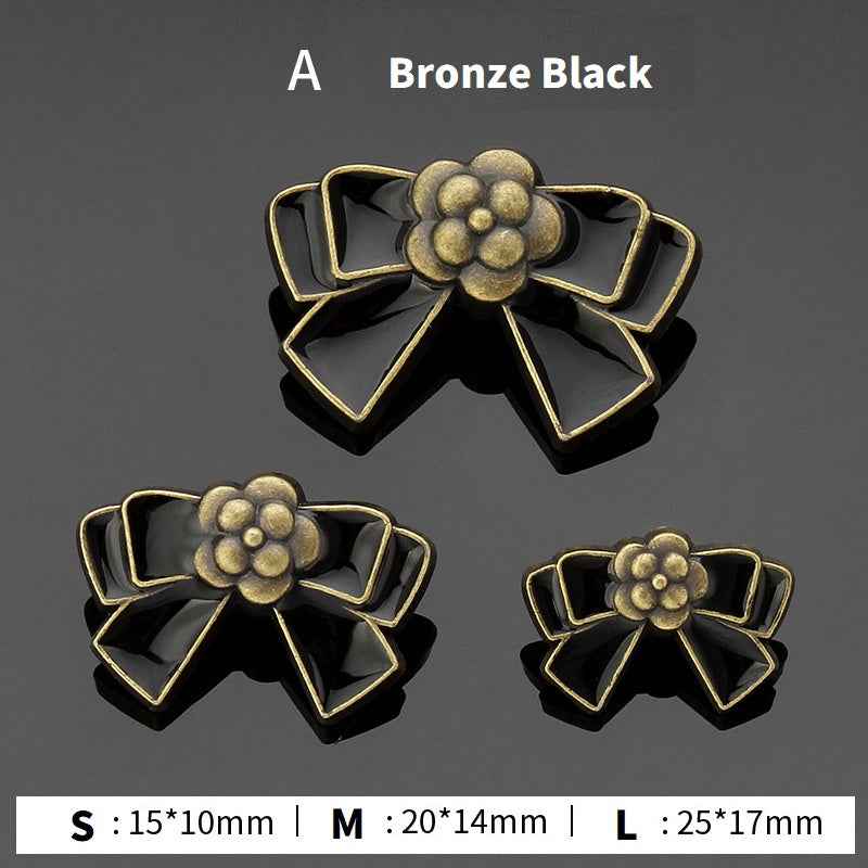 18pcs  Bow Tie Elegant Metal Buttons for Women's Blouses Cardigans