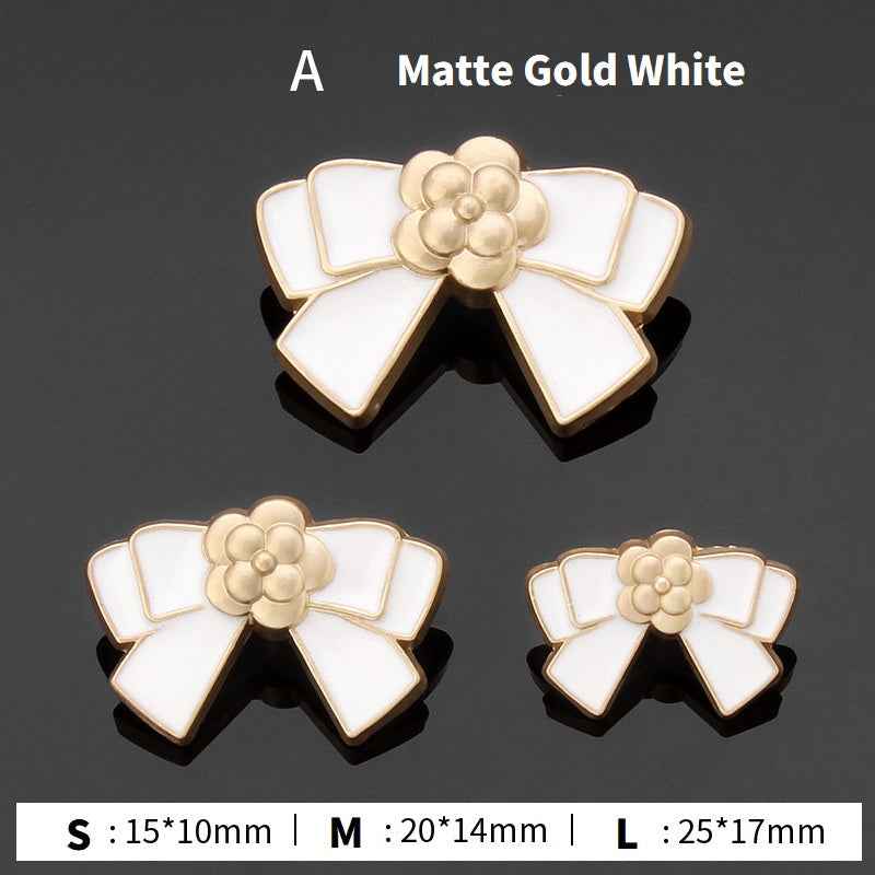 18pcs  Bow Tie Elegant Metal Buttons for Women's Blouses Cardigans