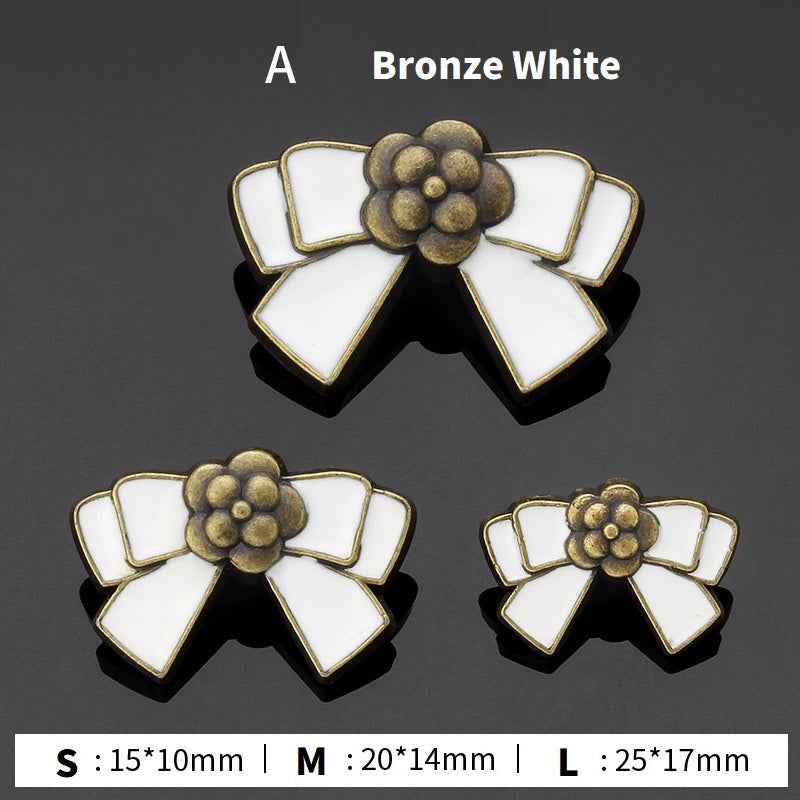 18pcs  Bow Tie Elegant Metal Buttons for Women's Blouses Cardigans