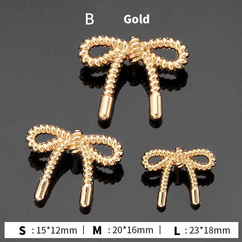 18pcs  Bow Tie Elegant Metal Buttons for Women's Blouses Cardigans