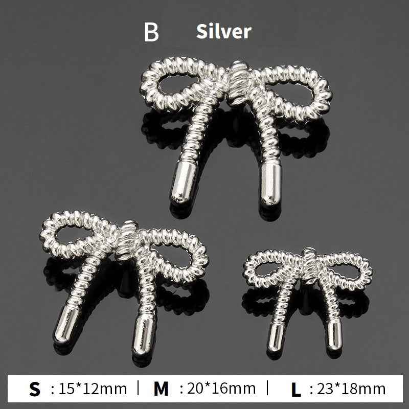 18pcs  Bow Tie Elegant Metal Buttons for Women's Blouses Cardigans