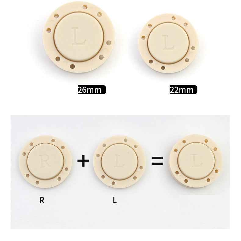 Magnetic Round Acrylic Buttons for Trench Coats & Cardigans 6pcs