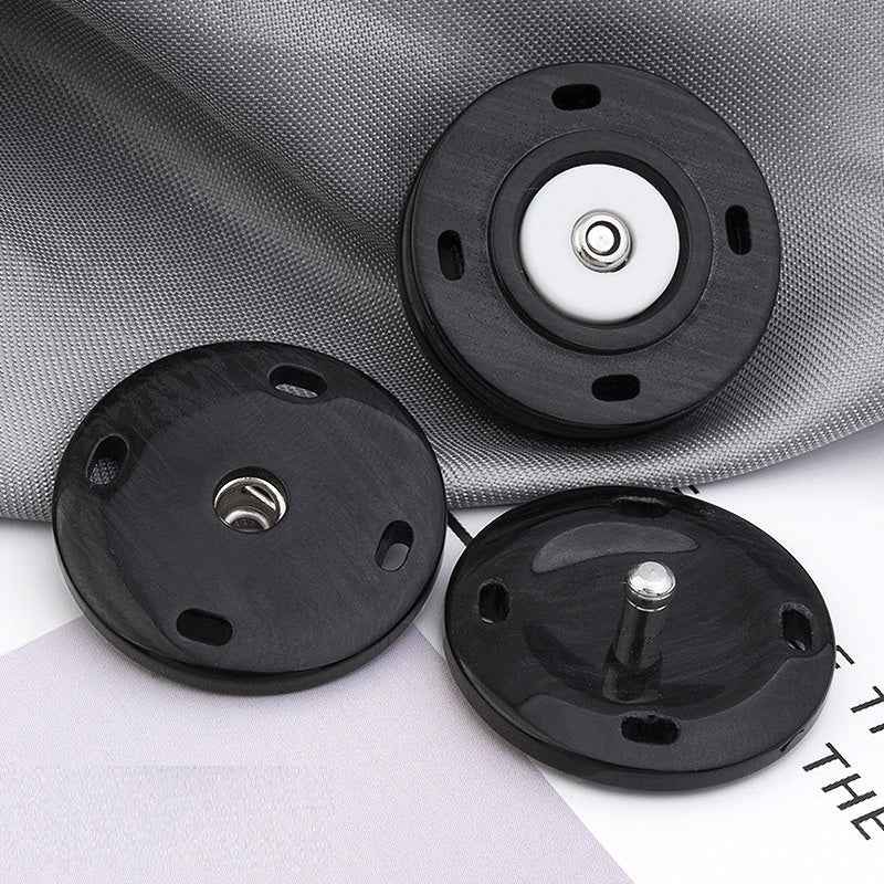 18/21/25mm Round Resin Hidden Snap Buttons 30PCS Pearl White/Beige