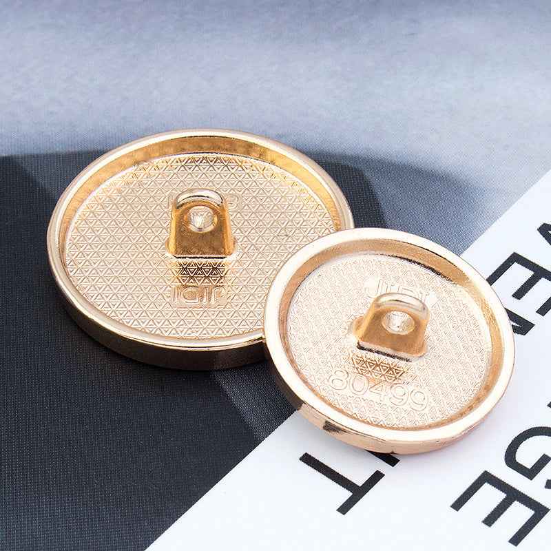 Round Alloy Shank Buttons White Black for Cashmere Coat Shirts 36 Pack