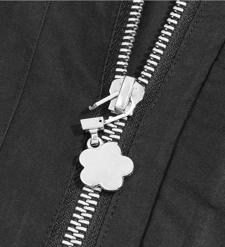 38mm x 17mm Detachable Flower Charm Metal Zipper Pulls Sliders 15pcs