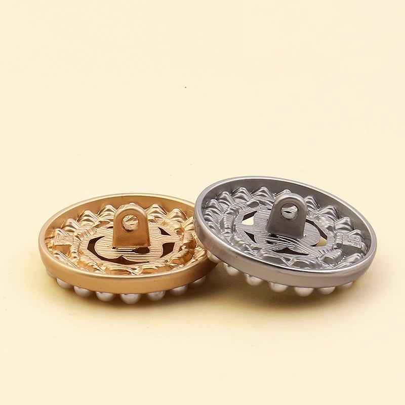18-25mm Rhinestone/Pearl Coat Shank Buttons for Women's Blazers 24pcs