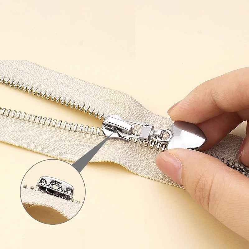 39mm x 16.5mm Universal Heart Detachable Metal Zipper Pull 12pcs