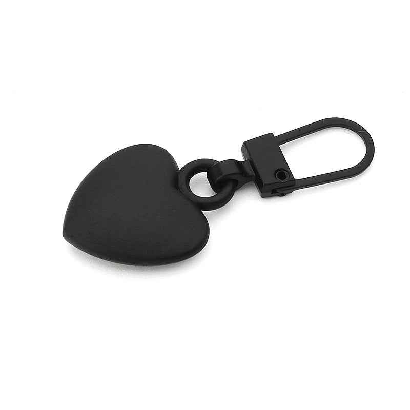 39mm x 16.5mm Universal Heart Detachable Metal Zipper Pull 12pcs