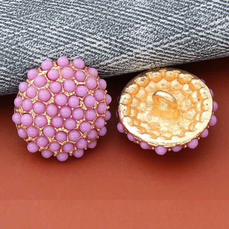 22mm Round Metal Pearl Shank Buttons for Women's Coats Knitwear 6pcs