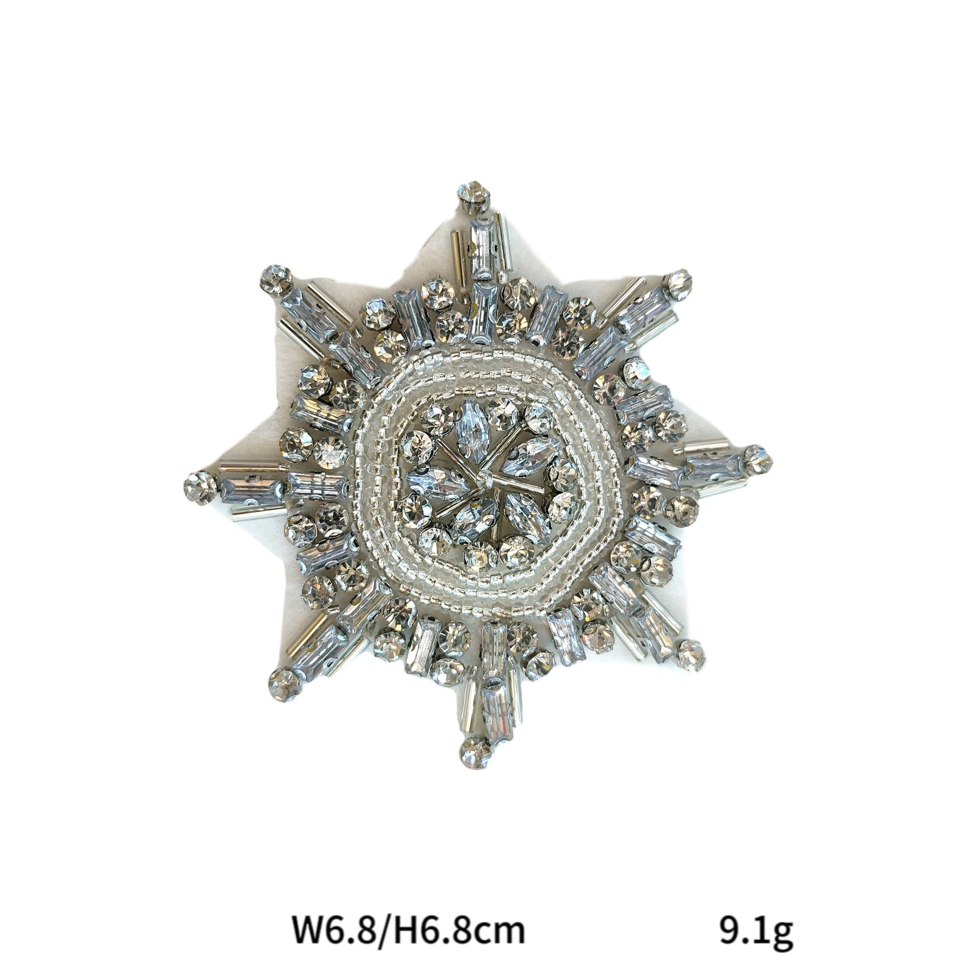 Vintage Punk Style Octagonal Star Snowflake Applique Patch 4 Pack