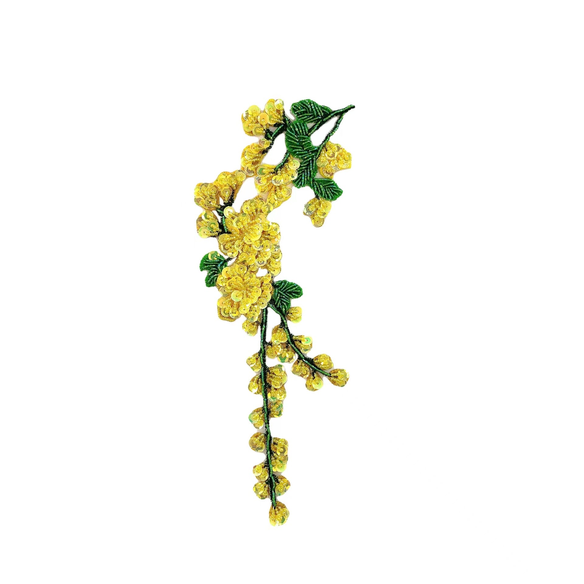 Plum Blossom Water-Soluble Embroidered Applique - Decorative Patch