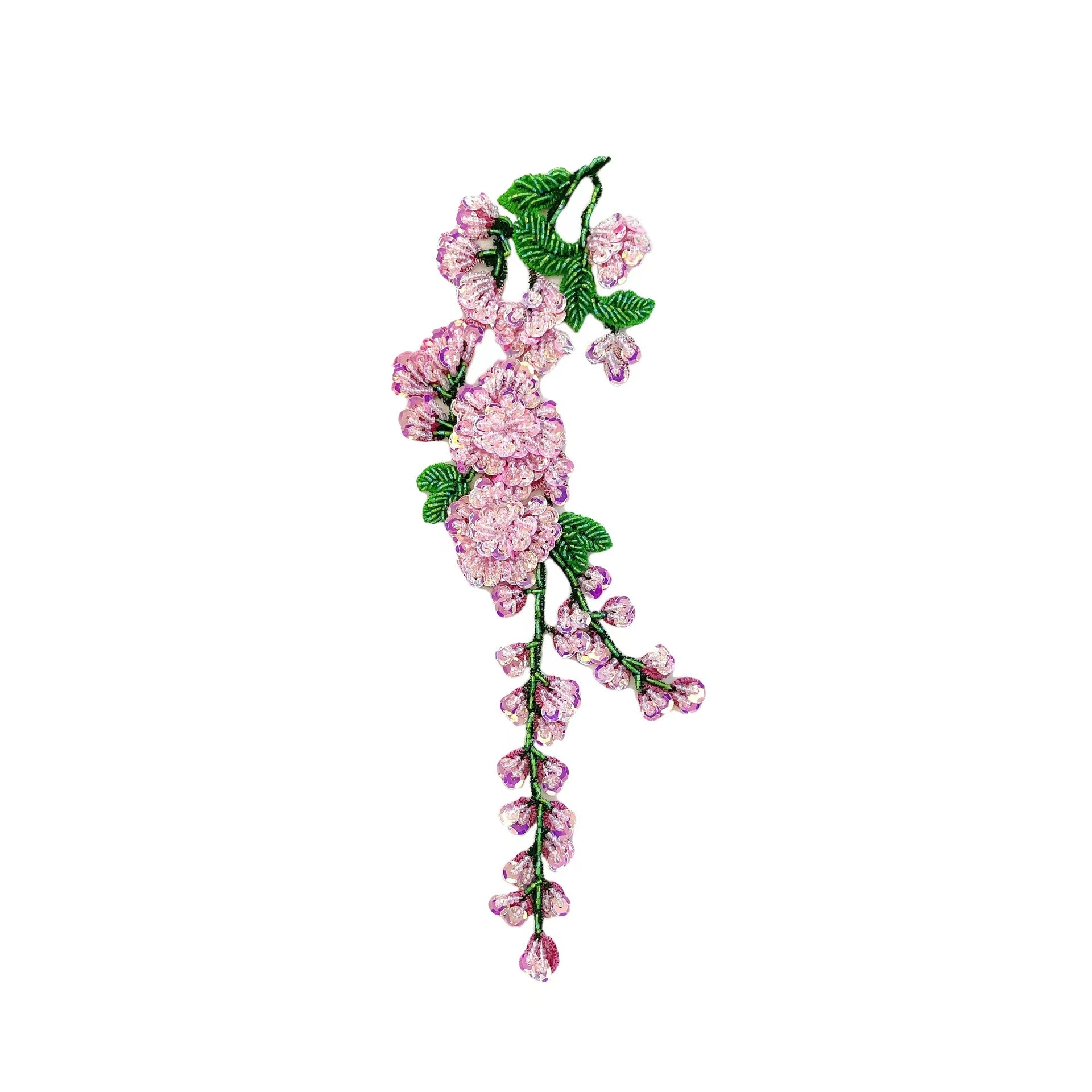 Plum Blossom Water-Soluble Embroidered Applique - Decorative Patch