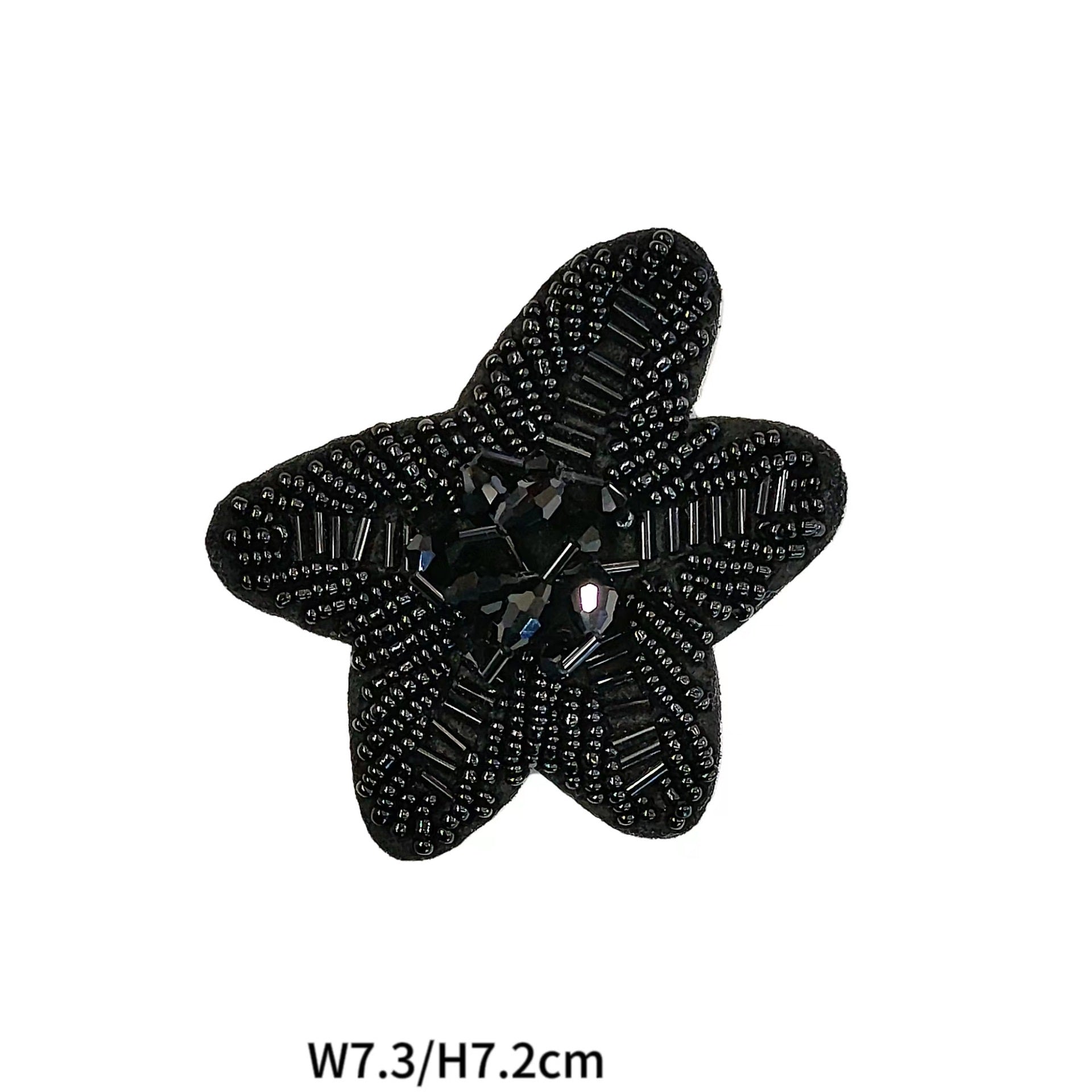 Hand-Sew Colorful 3D Flower Star and Moon Fabric Patches 5 Pack