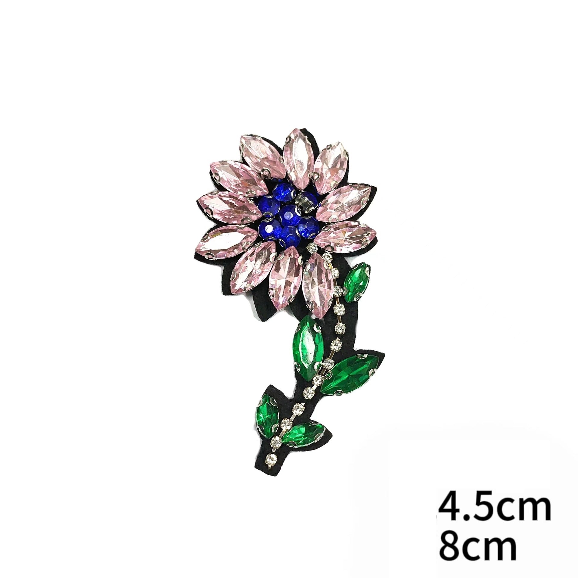 Hand-Sew Colorful 3D Flower Star and Moon Fabric Patches 5 Pack