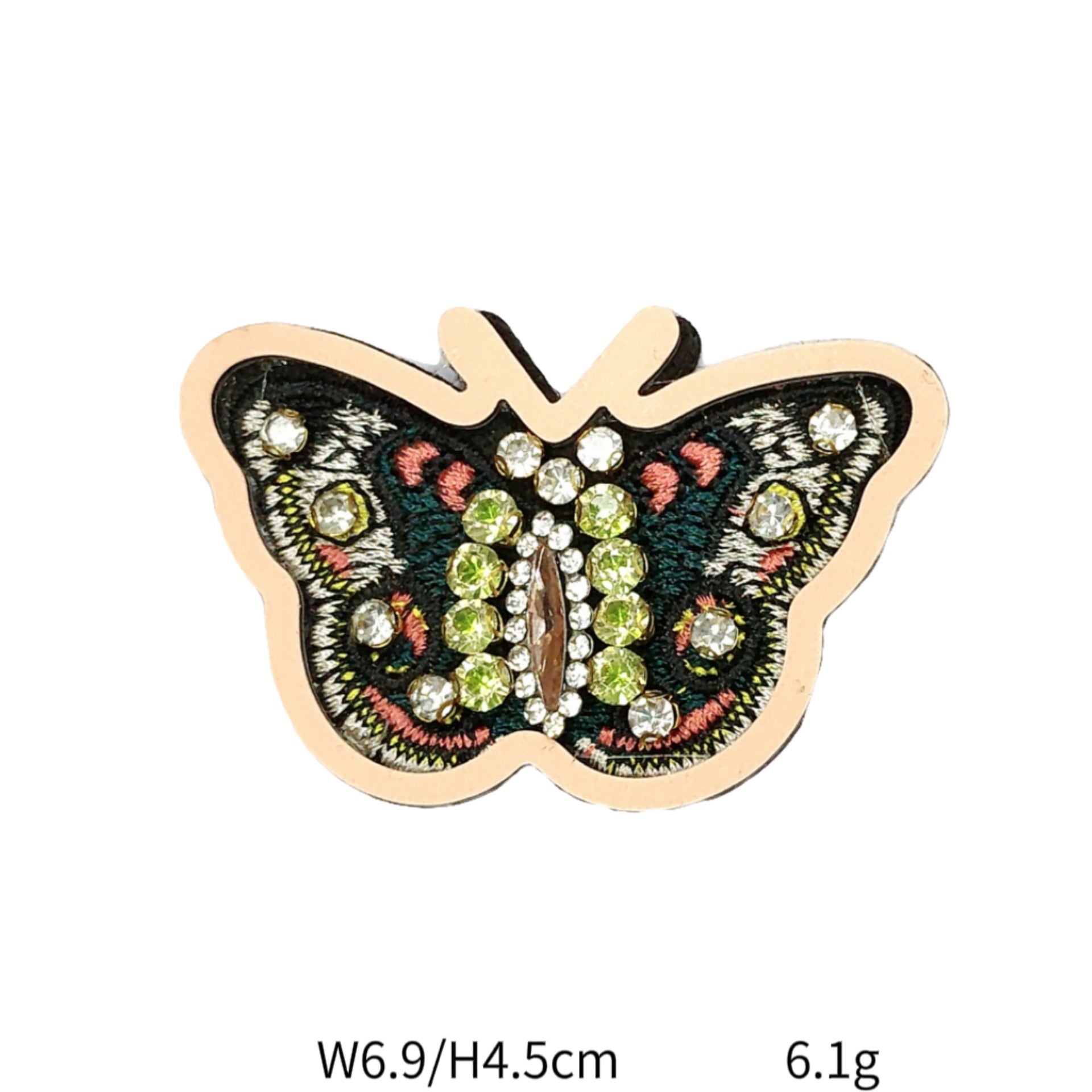 Handmade Beaded Sequins Butterfly & Bird Fabric Patch 6 Pack