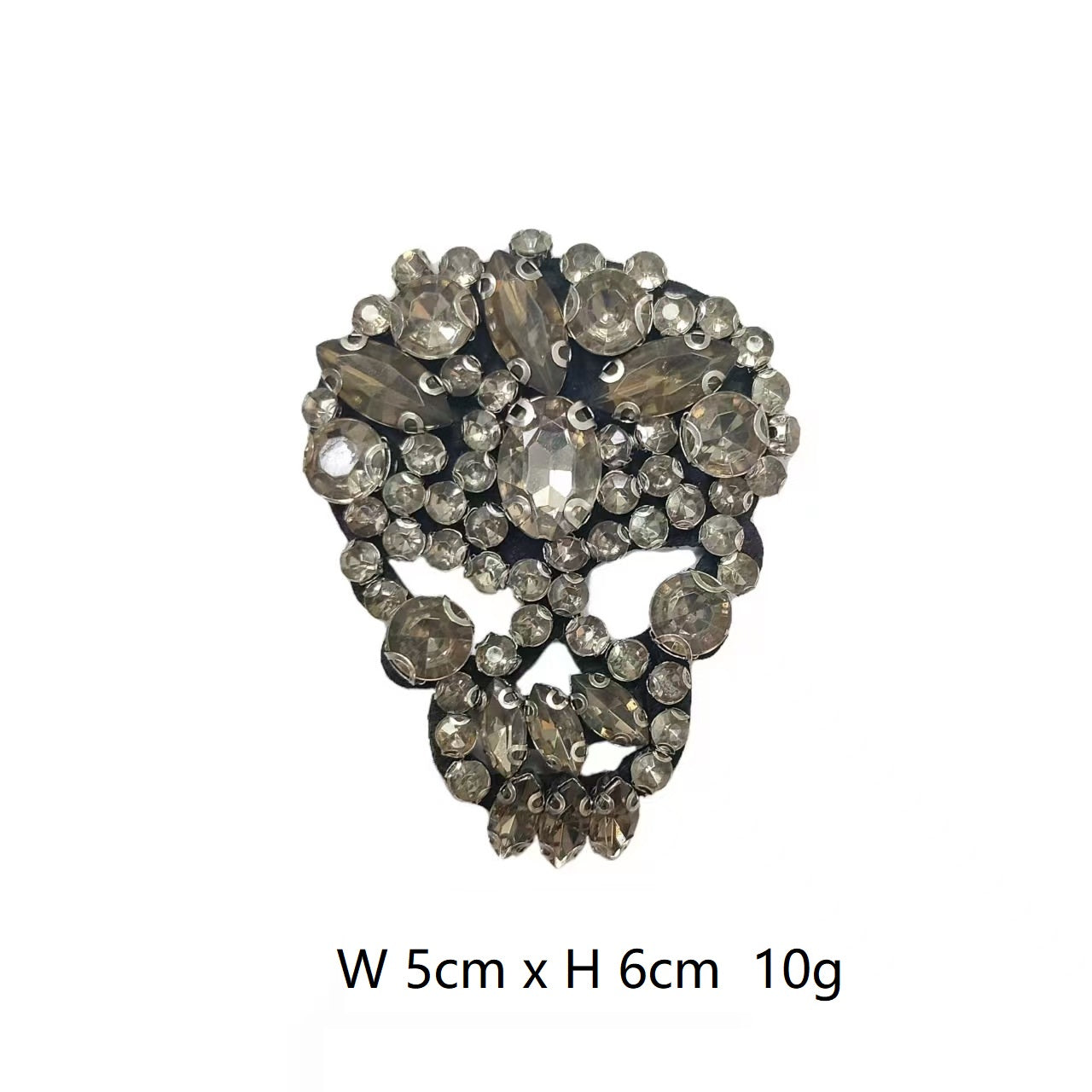 Gothic Diamond Skull Palm Patch for Clothing and Bags 4 Pack