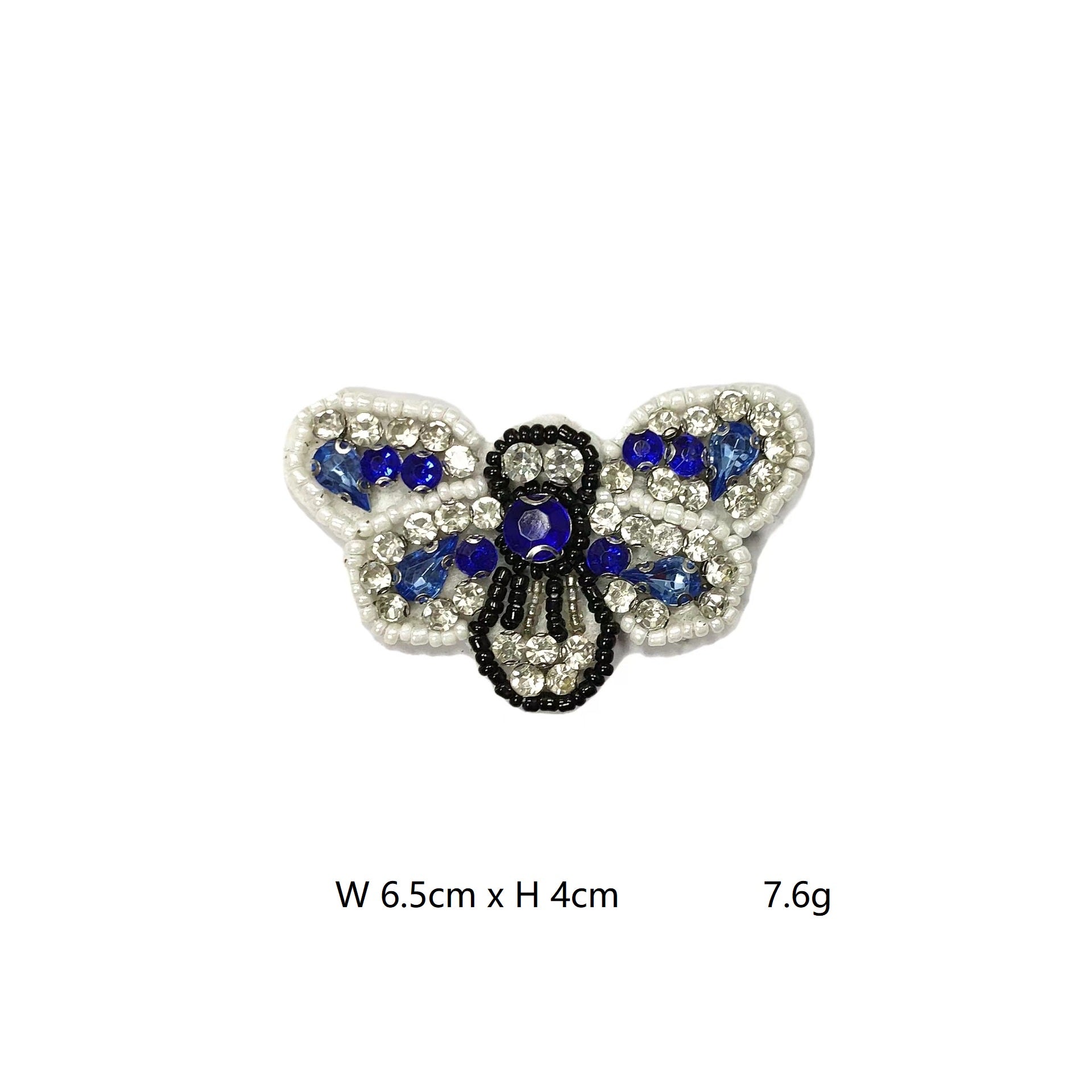 Sparkling 3D Butterfly Applique Rhinestone Embellished Patch 6 Pack