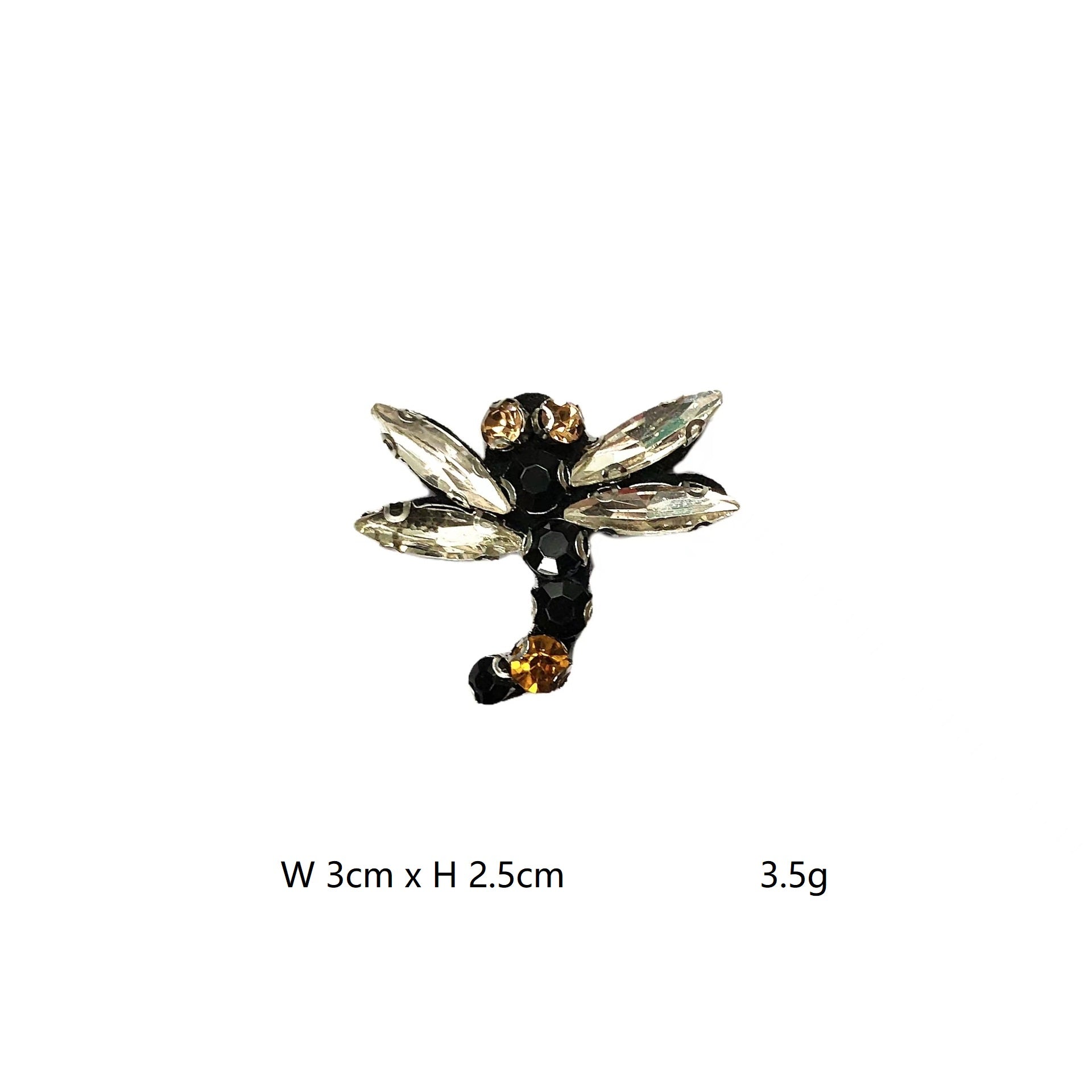 Sparkling 3D Butterfly Applique Rhinestone Embellished Patch 6 Pack