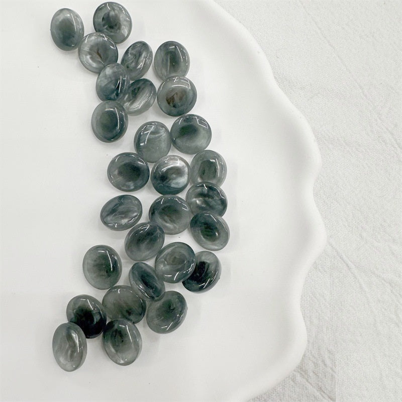 Manhattan 11.5mm Round Resin Metal Shank Buttons - 50-Pack