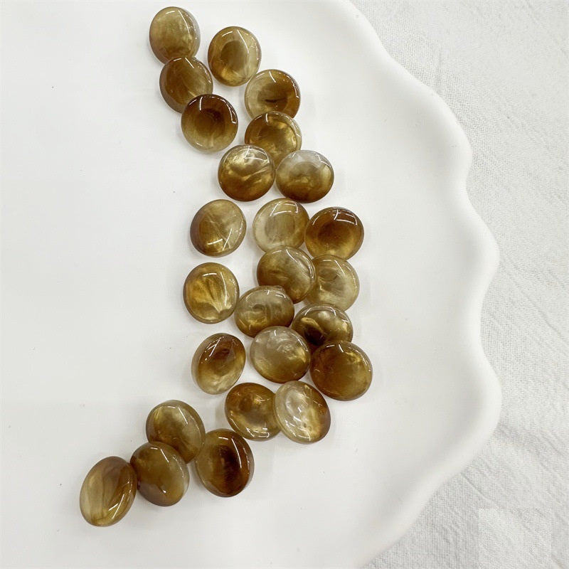 Manhattan 11.5mm Round Resin Metal Shank Buttons - 50-Pack