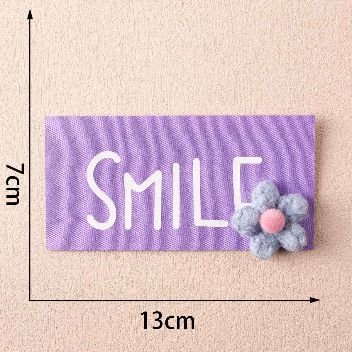 13cm Colorful 'SMILE' Flower Embellished Fabric Badge for Apparel Hats 10PCS - Lots of Buttons