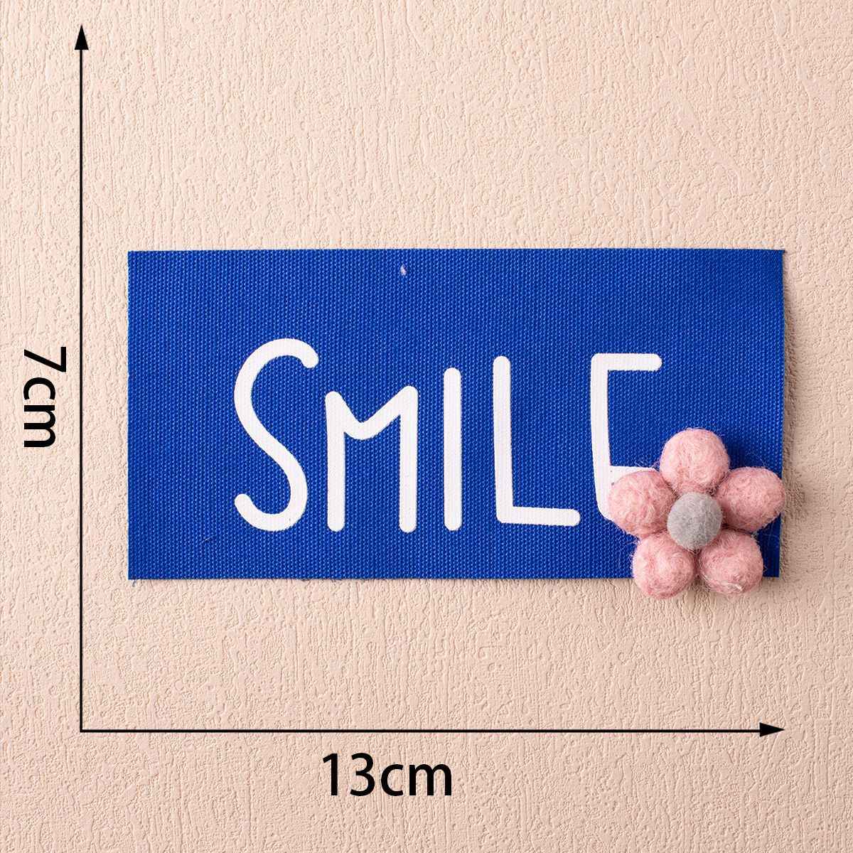 13cm Colorful 'SMILE' Flower Embellished Fabric Badge for Apparel Hats 10PCS - Lots of Buttons