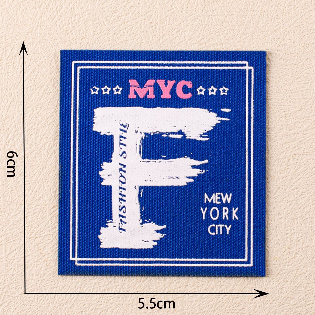 NEW YORK CITY Ručne vyrobený 3D samolepiaci textilný štítok 15 KS